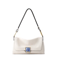 Fion/Fion Royal Kiln Blue and White Porcelain Stacked Bag Tote Bag First Layer Cowhide Work Clothing