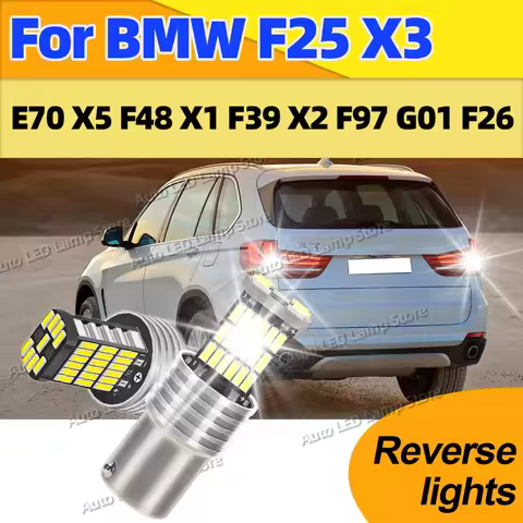 6000K White LED Reverse Light Backup Blubs 1156 45smd BA15S P21W Canbus Lamp For BMW F25 X3 E70 X5 F