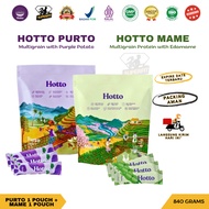 UNGU HOTTO PURTO MAME/ COCOA/ Pack of 2 Pouches Multigrain Purple Potato Edamame Cacao Chocolate Pre