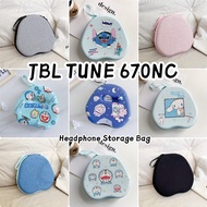 【Original boutique】For JBL TUNE 670NC Headphone Case Simple Cartoon Headset Earpads Storage Bag Casi