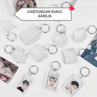 GANTUNGAN !! Acrylic Keychain Photo Insert - Custom Keychain Souvenir - Acrylic Key Chain Keychain P