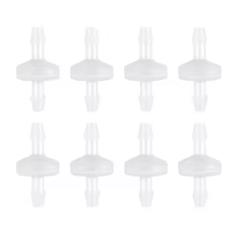 ABWR-8 Pcs 1/4Inch Check Valve 6Mm PVDF One Way Valve Inline Check Valve Non Return Check Valve For 