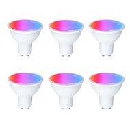 Tuya หลอดไฟอัจฉริยะ WiFi หรี่แสงได้ 16 ล้านสี RGB GU10 E27 E14 ควบคุมด้วยเสียง สําหรับบ้าน