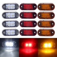 8pcs 12V 24V Warning Light LED Clearance Light Oval Trailer Truck Red  Amber White LED Side Marker Lamps Truck Car Acces