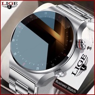 LIGE New Bluetooth Call Smart watch Men Full touch Screen Sports fitness watch  Multi-movement Water