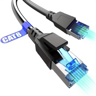A-Maker Cat 8 Ethernet Cable, 40Gbps Ultra-Fast Internet Cable, Gold Plated RJ45 Connector, LAN Cabl