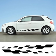 2PCS Car Side Stripes Stickers Vinyl Film Decoration Decals For Audi A1 8X GB GBA Sportback Quattro 