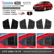 Awesome2u Honda City gm6 2014-2019 Car Window Triangle Louver Cover Accessories