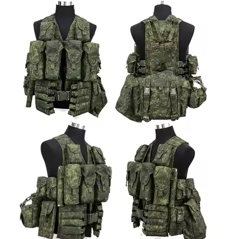 Russian 3 Generation 6SH117 Full Set Tactical MOLLE Vest PKM Combat Protective Vest Magazine Pouches