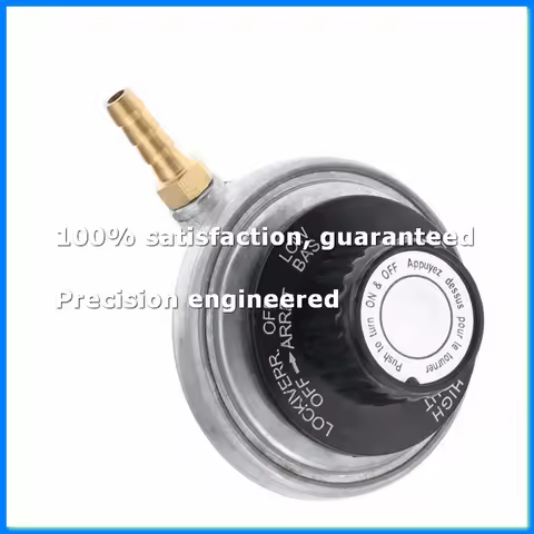 1 Pound Propane Tank Low Pressure Adjustable Gas Regulator with 1/4Inch Barb Hose Connection-A73M