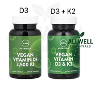 MRM, Vegan Vitamin D3, 62.5 mcg (2,500 IU) ,Vitamin D3 & K2, 60 Vegan Capsules,Vitamin D-3 & K-2,EXP
