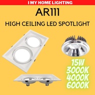 LED AR111 15W High Power Eyeball Fitting Casing Spotlight Case Double Casing Recess Spotlight Casing Light Fixture