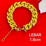 Jg GOLD KOREA/BANGKOK SADUR 24K SAND REMOVAL FAT LIPAN WIDTH 1.8CM CAKUK S (P18CM/L1.8CM)