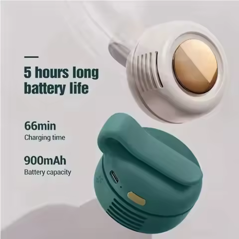 Portable Silent Mini Bladeless Electric Fan,Small fan Clip on Shirt Waist Mini Bladeless Fan Adjusta