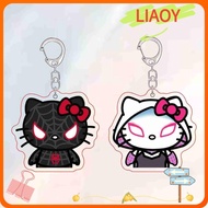 LIAOY Keychain, Kawaii Sanrio Keyring,  Acrylic Spiderman Hello Kitty Anime Pendant School Bag Pen Bag
