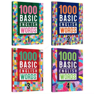 4 books/set 1000 Basic English words learning Level 1-4 Primary School Common Dictionary Textbook Workbook books for kids