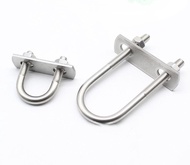 Galvanized M6 U-Shaped Right-Angle Bolts, Square Tube Buckle Fasteners For Pipes 1 set