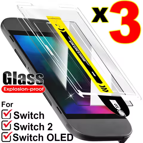 for Nintendo Switch/Switch OLED/Switch2 Tempered Glass with Easy Install Kit Screen Protector Temper