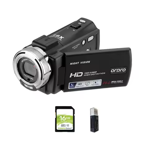 Video Camera Full HD 1080P Digital Camcorder Ordro V12 Infrared Night Vision Home Use Camara for You