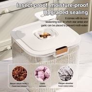 Clear Rice Storage Container Airtight Grain Dispenser Household Cereal Organizer Large Capacity Inse