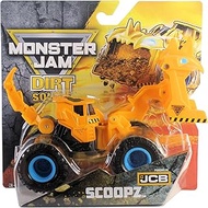 Monster Jam Scoopz 1:64 Scale Die-Cast Vehicle, Official Dirt Squad Monster Truck Powered by JCB, Se