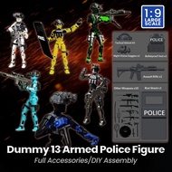 Lucky Dummy 13 SWAT Soldier DIY Assembly Action Figure 3D Printed Multi Joint Model Stress Relief Bi