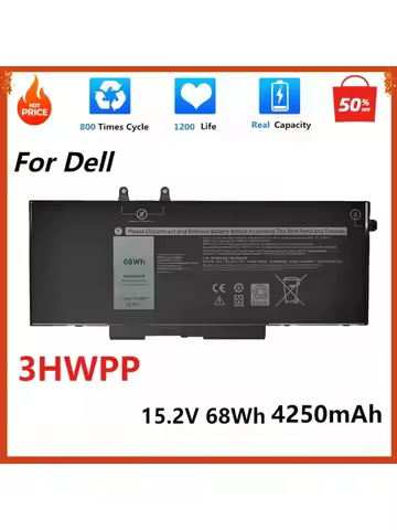 3HWPP Laptop Battery for DELL Latitude 5401 5501 5410 5511 5411 for Precision 3541 3551 7500 7706 2-