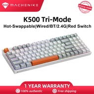 Machenike Hot Swappable Mechanical Keyboard Three Modes Wireless Bluetooth K500