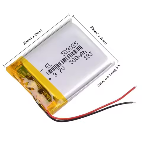 PURFIELD 503035 500mAh 3.7V Lithium Polymer Battery Li Po for Mobile Phone Bluetooth Headset Pet Wat