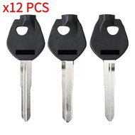 12PCs black key replace uncut keys for Suzuki magnet anti-theft lock an250 an400 AN650 Burgman sj50 