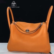 🌈Hermes🧡Lindy 30🧡愛馬仕橙色銀扣🧡98新🌟TC皮🌟