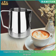 [DMY] 360 Coffee Milk Jug Glass ML – Stainless Latte Art Pitcher – Professional Barista Tools