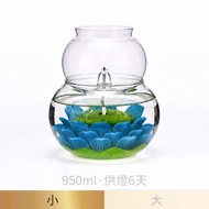 [Made in Taiwan] Xiaoruyi A11 Windproof Water Lotus Oil Lamp Set-Sky Blue for Lamp 6 Days Bright Lam