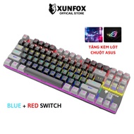 Hyun Silver Fox K80 Mechanical Keyboard Upgraded Version, Compact 87-Key Wired Computer Keyboard wit