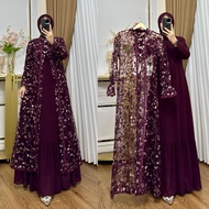 Yamina Dress Busui Ceruty Babydoll Nursing Dress Jubah Nursing Friendly Latest Luxury Party Dress Mu