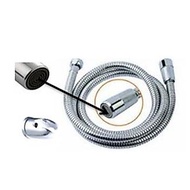 BIDET 77 HANDHELD BIDET W INTERLOCKING S/S FLEXIBLE HOSE, BRASS NOZZLE(AERATOR TYPE) & HOLDER - DOE