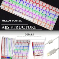 ATTACK SHARK Gaming Mechanical Keyboard Wired Type-C Metal Mechanical Blue Switch Computer Keyboard 