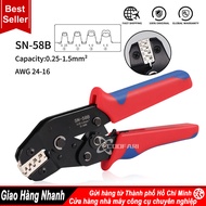Kìm bấm đầu cos SN-58B - bấm cos 2.8 4.8 6.3 - Dùng cho dây từ 1.5mm2 trở xuống