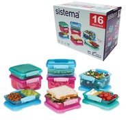 Sistema Lunch Pack SISTEMA Lunch Box Set Made in New Zealand Side Dish Container Lunch Box 8 Set