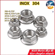 [LY1-VN] 304 Fine Thread Flange Nut M6-M14
