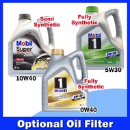 MOBIL 1 0W40 5W30 (0W-40 5W-30 10W40) SN C2/C3 Fully Synthetic Engine Oil (4L) Dexos SEMI SYNTHETIC1