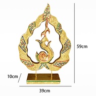 เลขเก้ามงคล เลข๙ ไม้ฉำฉาแกะสลักตัวเลขไทย ไม้แท้แกะสลักตั้งโชว์ แต่งโต๊ะ แต่งบ้าน Wooden carved Thai 