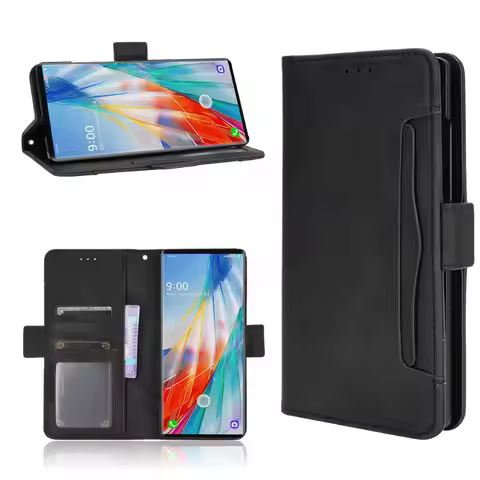 For LG Wing 5G 2020 Case Premium Leather Wallet Leather Flip Multi-card slot Cover For LG Wing LGWin