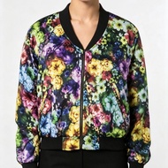 T838(B22) Multi-Colored Floral Print Bomber Jacket (Floral Jacket) From The ROYAL PARTY Brand Women'