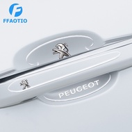 FFAOTIO Transparent Car Door Handle Protector Door Bowl Sticker Car Accessories For Peugeot 308 3008 5008 Partner 2008