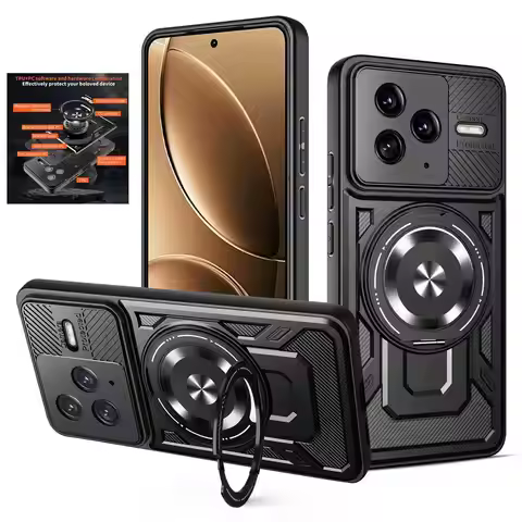 For Mi Poco F7 Pro Ultra 360 Degree Rotating Magnetic Bracket Armored Phone Case for Mi Poco X7 Pro 