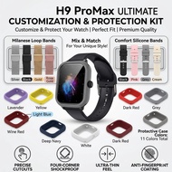 Watch Case Strap For H9 Max Smart Watch Selesa Bands & Pelindung Cases 22mm Straps