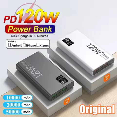 For Xiaomi Original 500000mAh Powerbank External Spare Battery Portable Charger For iPhone Samsung S
