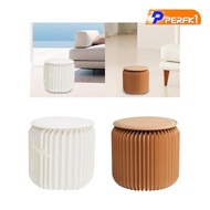 [Perfk1] Paper Stool Furniture Foot Stool Honeycomb Structure with Cushion Foldable Chair for Home Bedroom Gifts Decorations