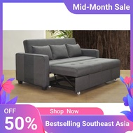 NUCCA MS18 Adjustable Sofa Bed [Can choose Casa Leather or Water Resistance Fabric][Free 3 pcs Long Pillow][Delivery in West Malaysia Only]